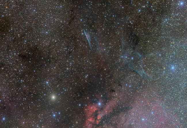 NGC 2736; The Pencil Nebula: Herschel's Ray in Vela 